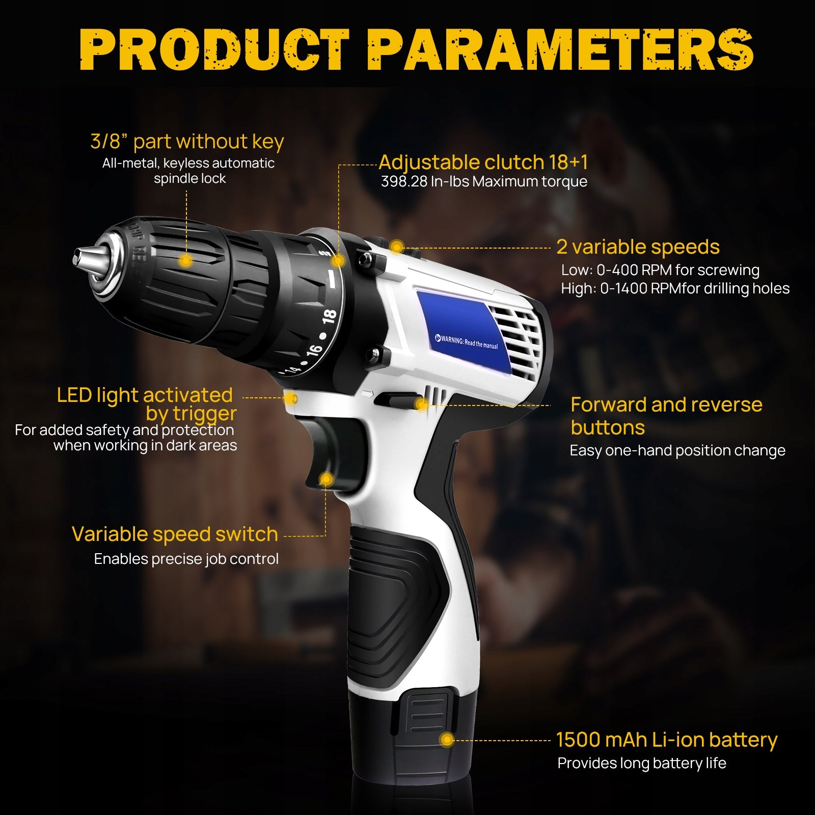 2V Brushless Drill | 45N.M Torque | 2-Speed | 23mm Capacity | 30 Pcs Se EAN (GTIN) 048518063599