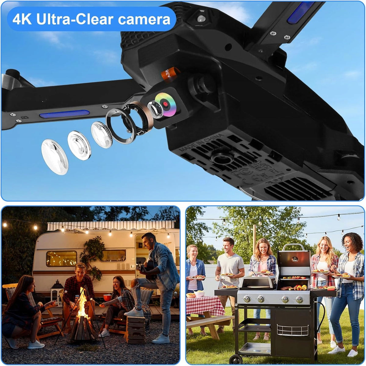 2X 4K DRONE WITH CAMERA FOLDING FPV 36MIN FLIGHT Brand no brand