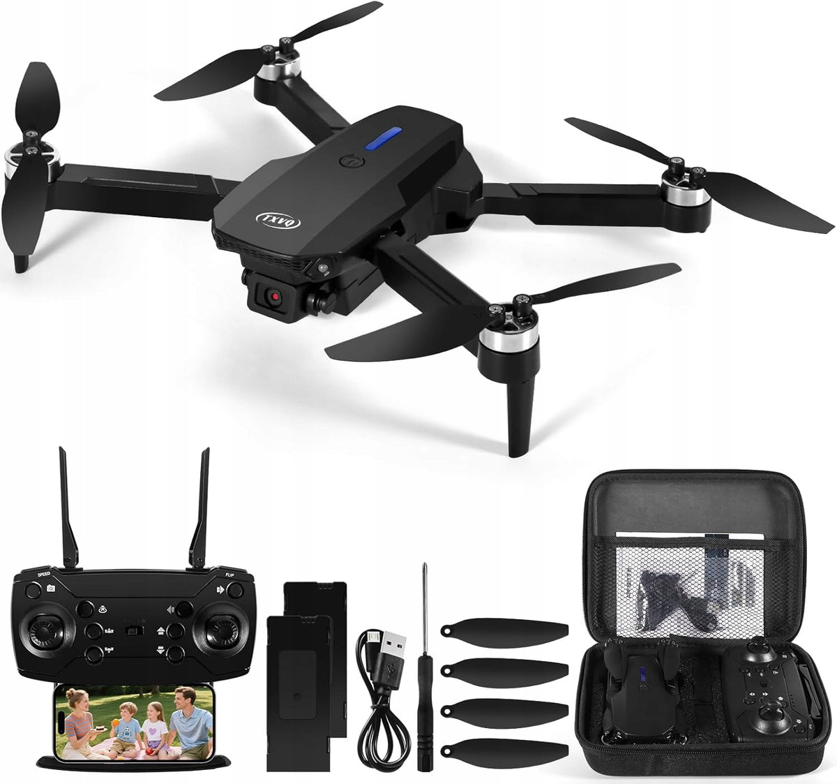 2X 4K DRONE WITH CAMERA FOLDING FPV 36MIN FLIGHT