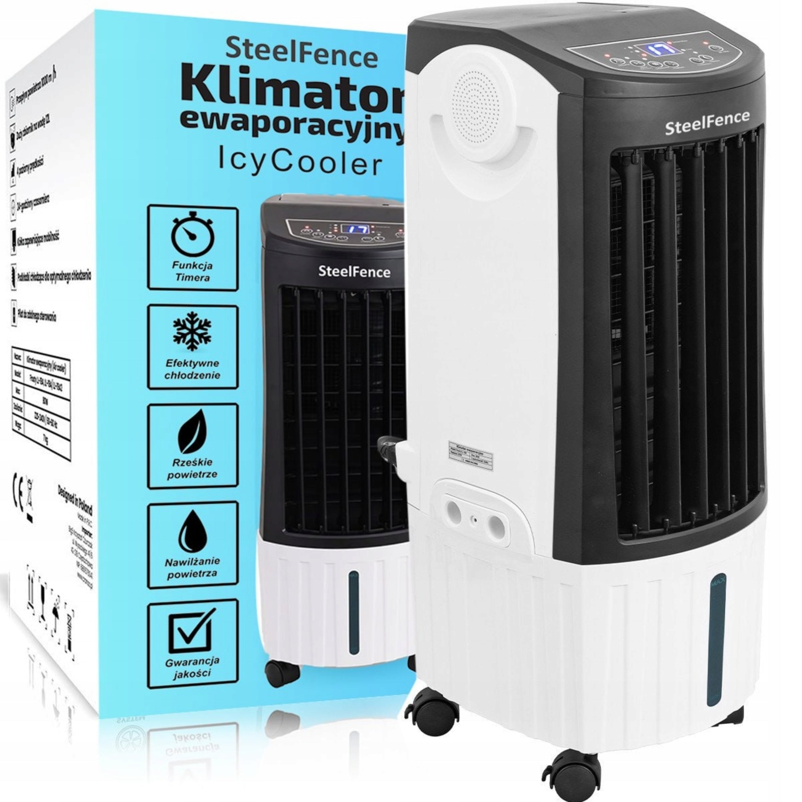 2X AIR CONDITIONER WATER AIR CONDITIONER PORTABLE 12L IONIZATION PILOT 5in1 PREMIUM Noise level 45 dB