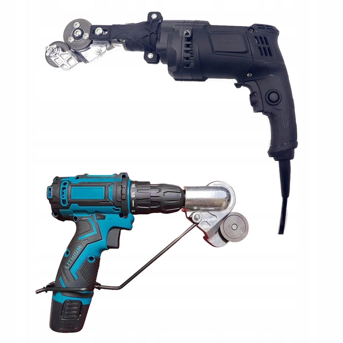 2X ATTACHMENT FOR ELECTRIC DRILL TOOL FOR CUTTING SHEET METAL K10
