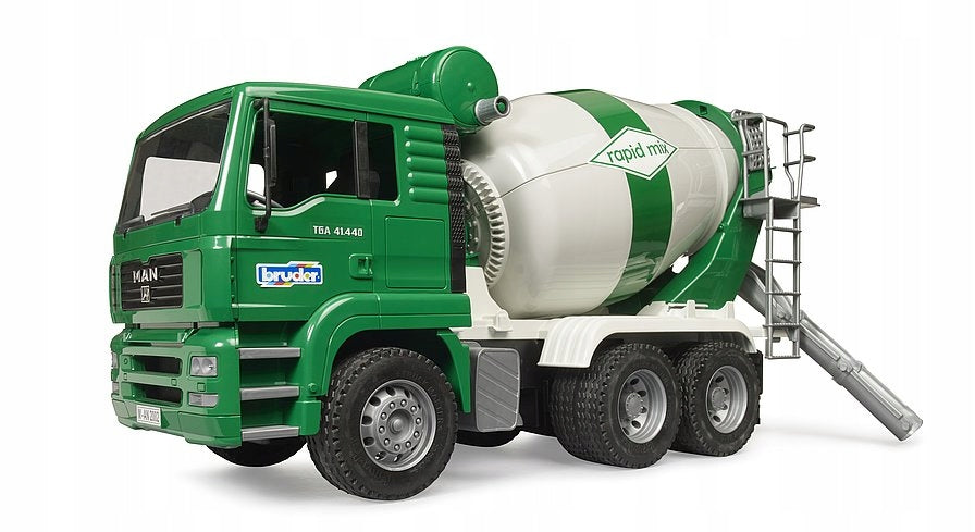 2X BRUDER MAN TGA concrete mixer white-green 02739 Kid's age 4+ years