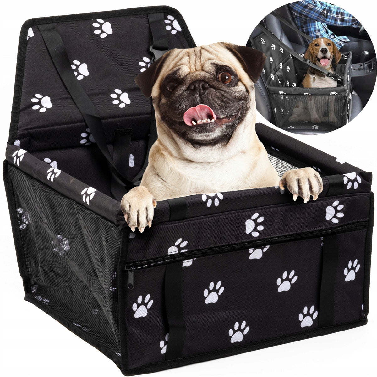 2X CAT DOG CARRIER DOG CAR SEAT WATERPROOF SAFETY