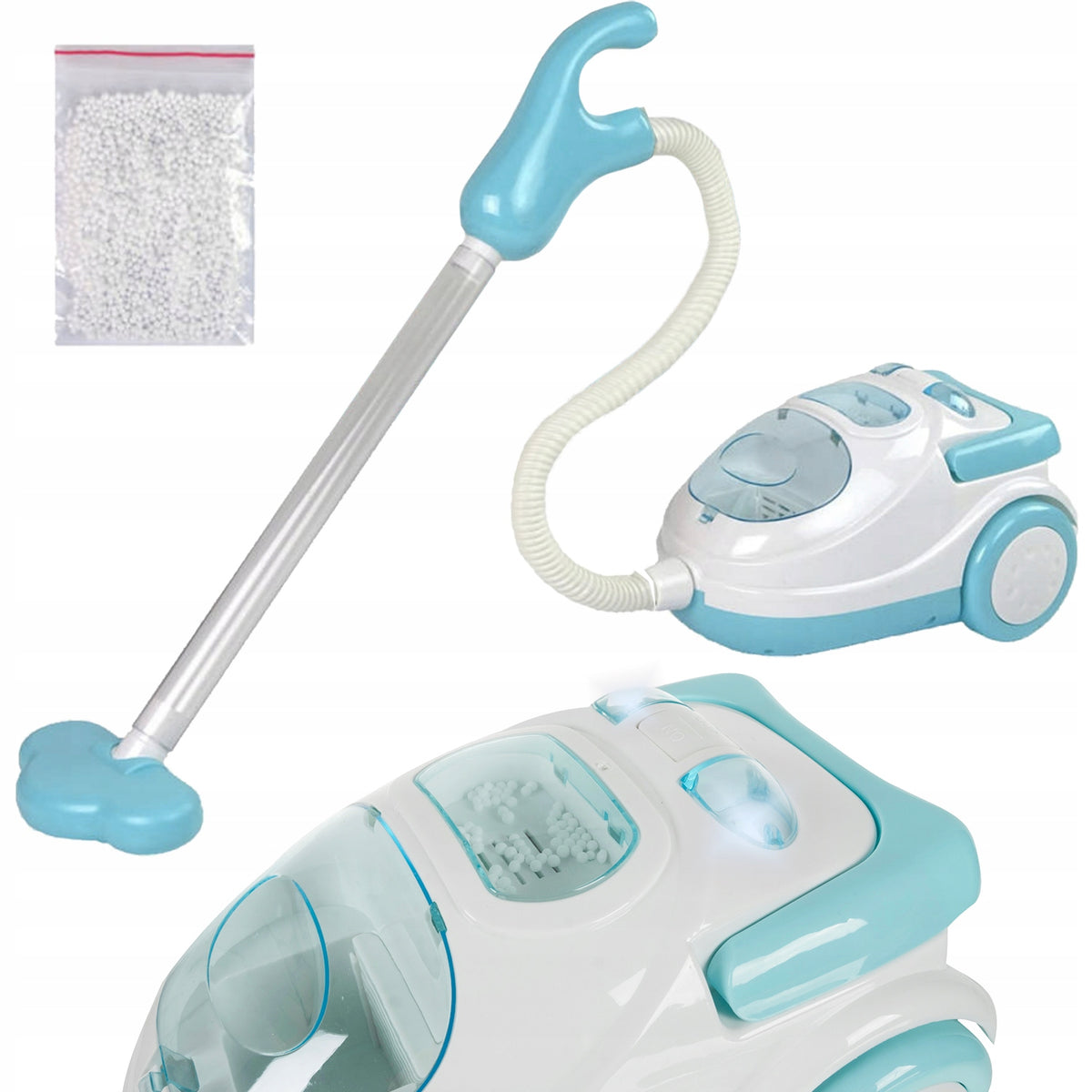 2X CHILDREN'S VACUUM CLEANER INTERACTIVE SUCKS BALLS LIGHT LED SOUND AGD ZABA
