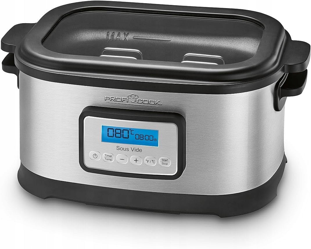 2X COMBINED SOUS VIDE AND SLOW COOKER 8,5L LCD TIMER 72H 45–90°C 520W