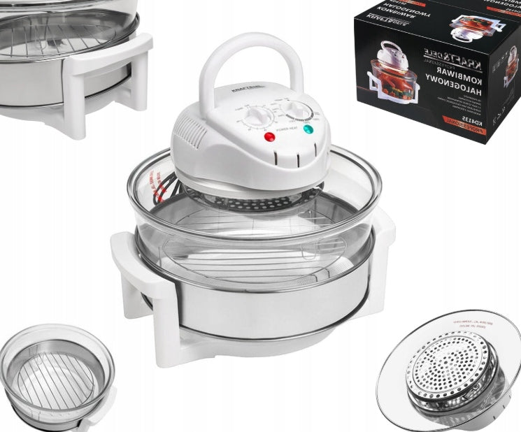 2X COMBO HALOGEN OVEN MINI OVEN ELECTRIC POT 18L 1500W 250 Brand Kraft&Dele