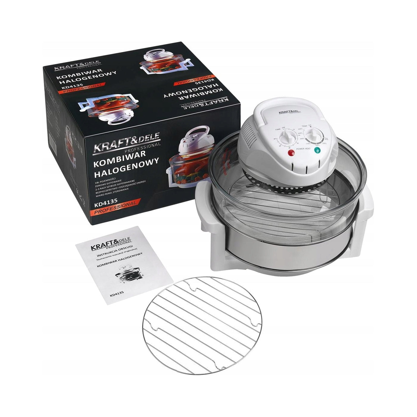 2X COMBO HALOGEN OVEN MINI OVEN ELECTRIC POT 18L 1500W 250