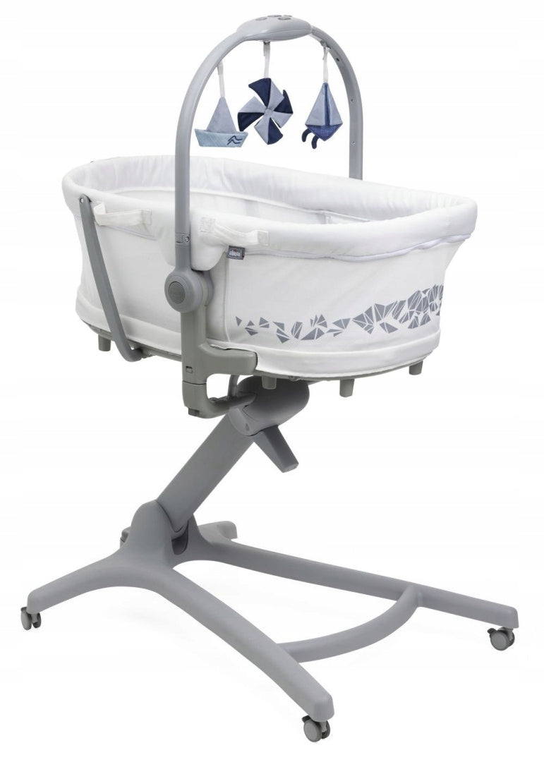2X Chicco Baby Hug Pro 5in1 Cot Gondola Highchair White Cream