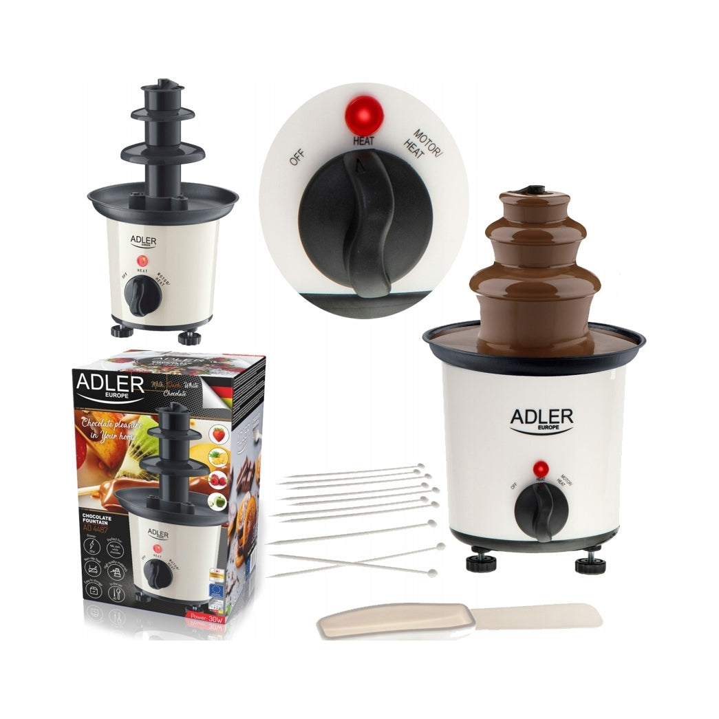 2X Chocolate Fountain Chocolate fondue 3 levels Adler AD 4487
