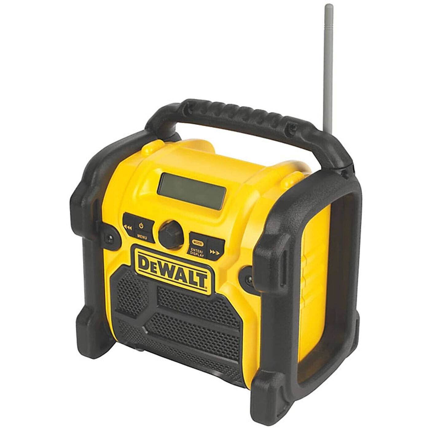 2X DEWALT XR DAB+ FM Radio with DeWalt XR 10,8 14,4 18V DCR021 Battery Brand DeWalt