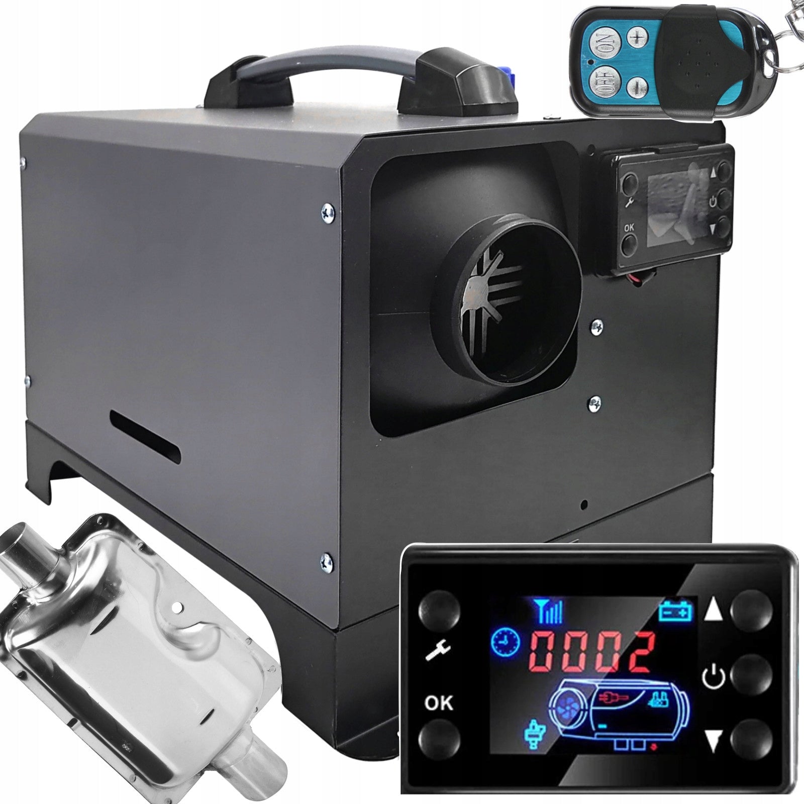 2X DIESEL OIL HEATER 12V 24V 230V PARKING HEATER WEBASTO