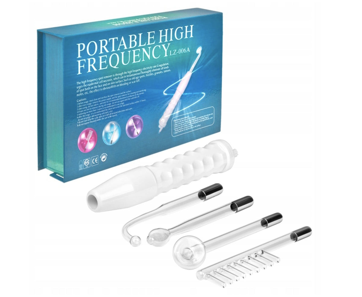 2X Darsonval Derma Wand 4 Pellets Electrodes Hair Skin Face Care Brand Omna