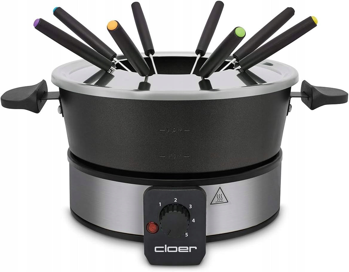 2X ELECTRIC FONDUE FOR 8 PEOPLE POT 1,5L 1000W FORK SET