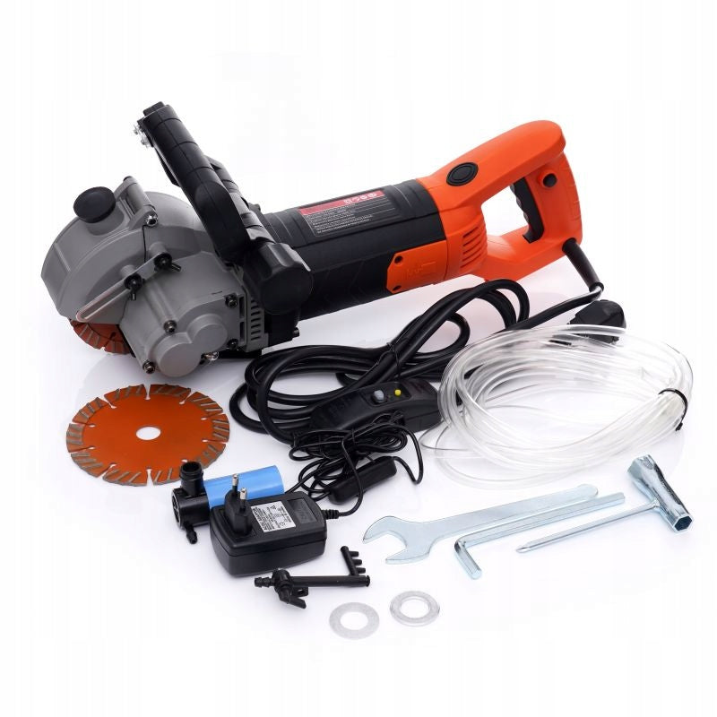 2X ELECTRIC FURROW 3000W FOR CONCRETE GROOVES WORKING WITH WATER LASER SUITCASE Maximum power 3000 W