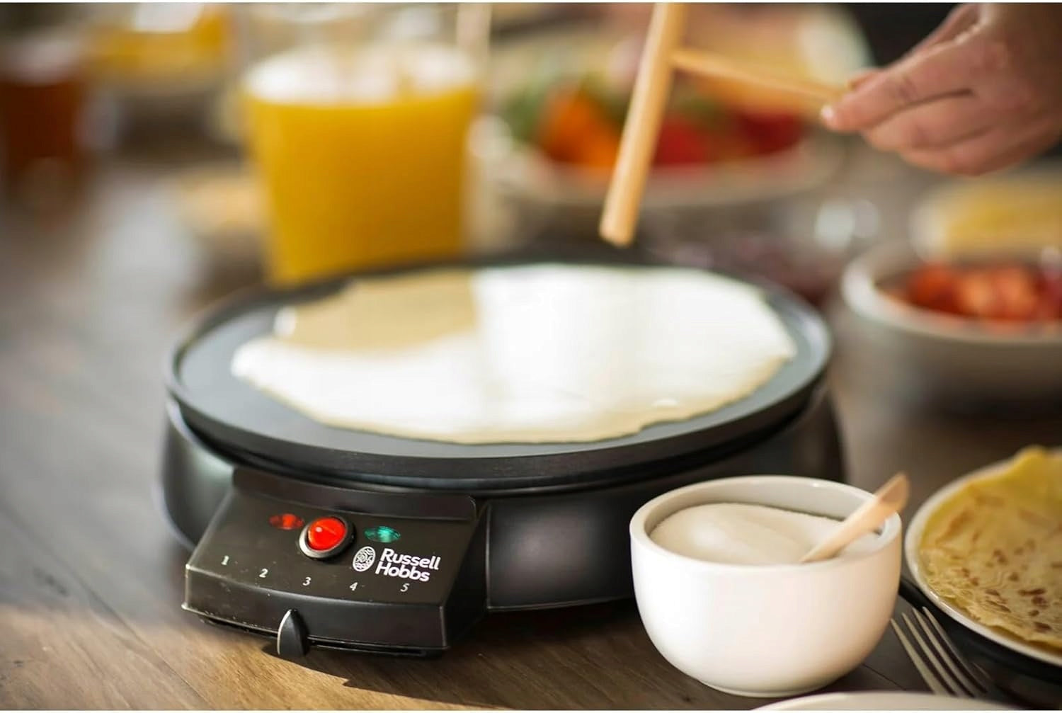 2X ELECTRIC PANCAKE MAKER 30CM 1000W TEMPERATURE CONTROL NON-STICK Model 5903387217502