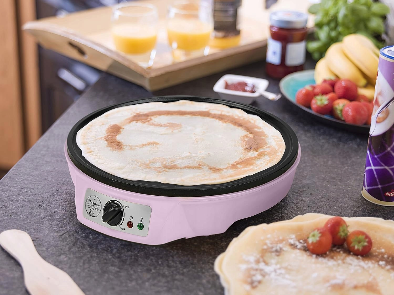 2X ELECTRIC PANCAKE MAKER 30CM NON-STICK COATING TEMPERA ADJUSTMENT Brand no brand