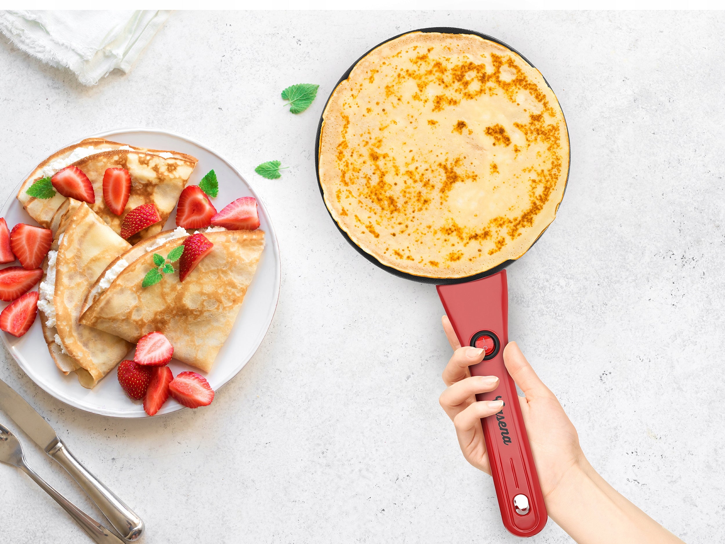 2X ELECTRIC PANCAKE MAKER FAST PANCAKE PAN WITHOUT THE USE OF FATS Power rating 650 W
