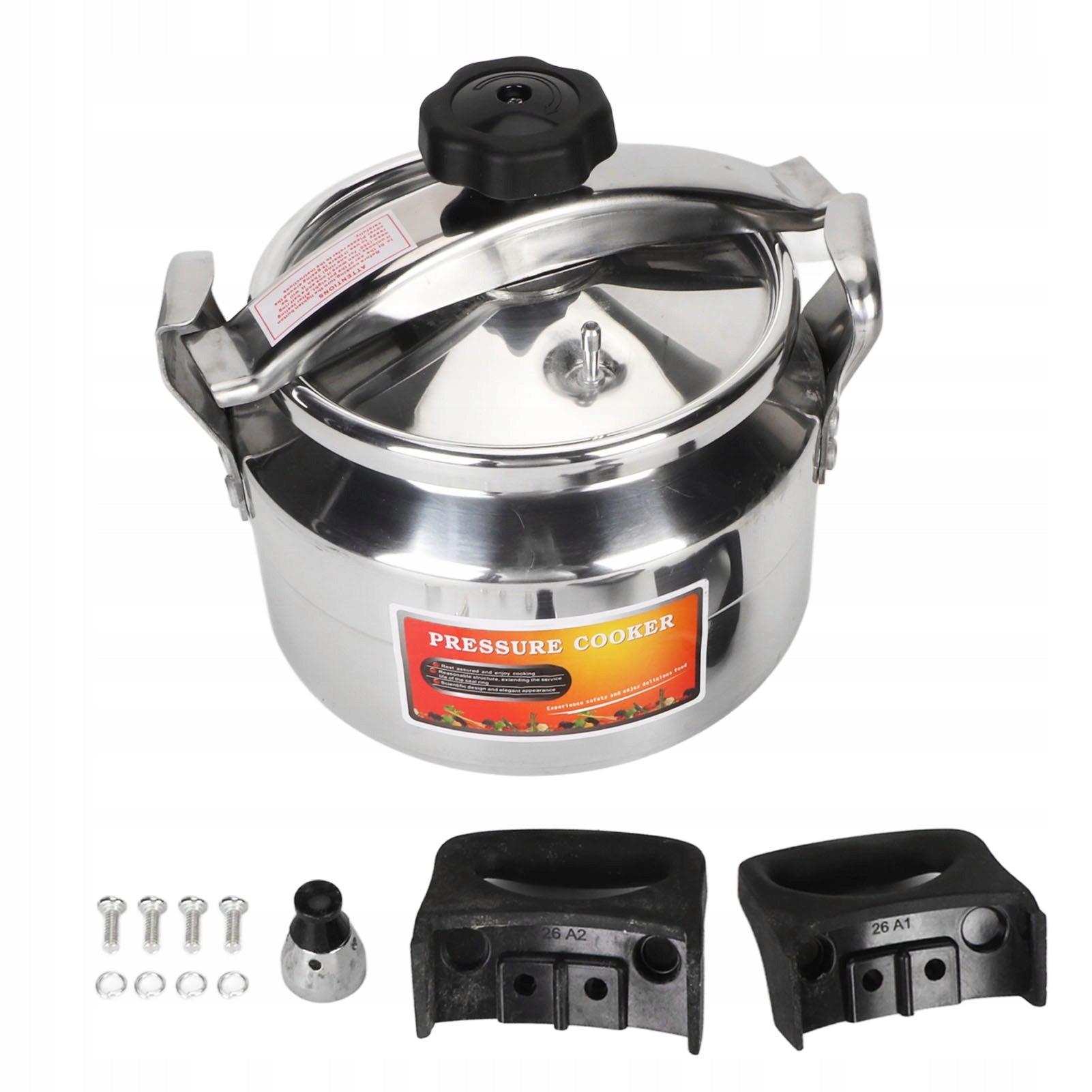 2X EXPLOSION-PROOF PRESSURE COOKER RESISTANT TO HIGH TEMPERATURES 3L 12.8x18 cm