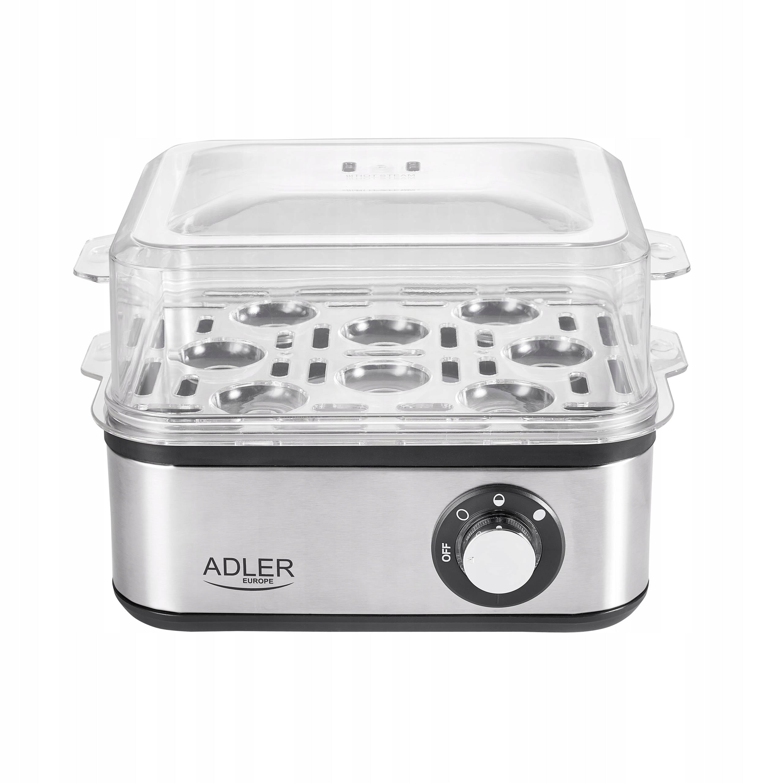 2X Egg Cooker 8 Eggs 3 Degrees Hardness Soft Medium Hard Brand ADLER