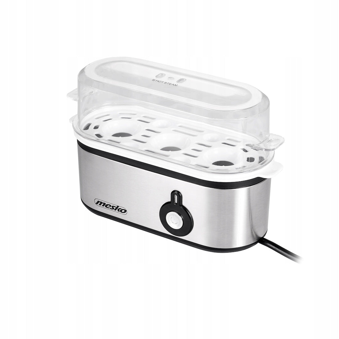 2X Egg cooker Mesko MS 4485 silver/grey FOR COOKING EGGS Dominant color silver/gray