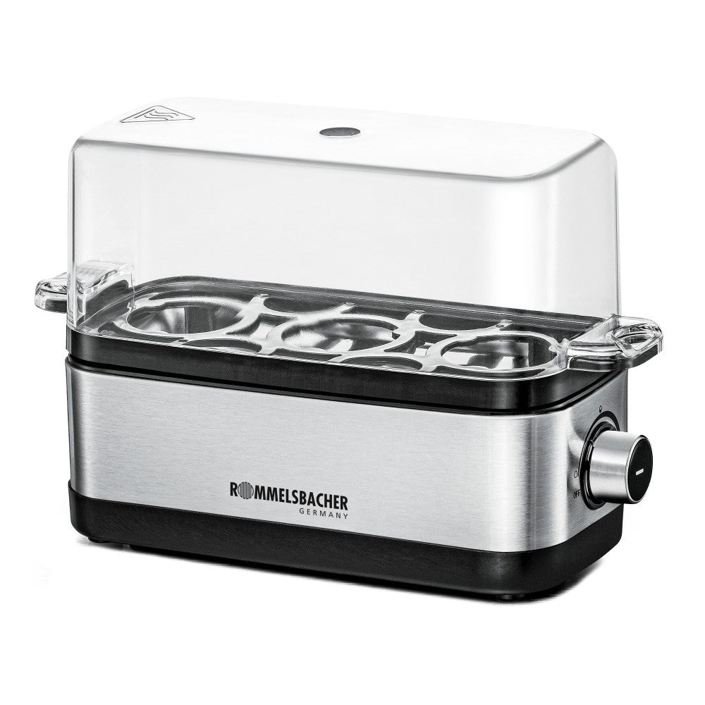 2X Egg cooker for 3 eggs Rommelsbacher ER 300 silver