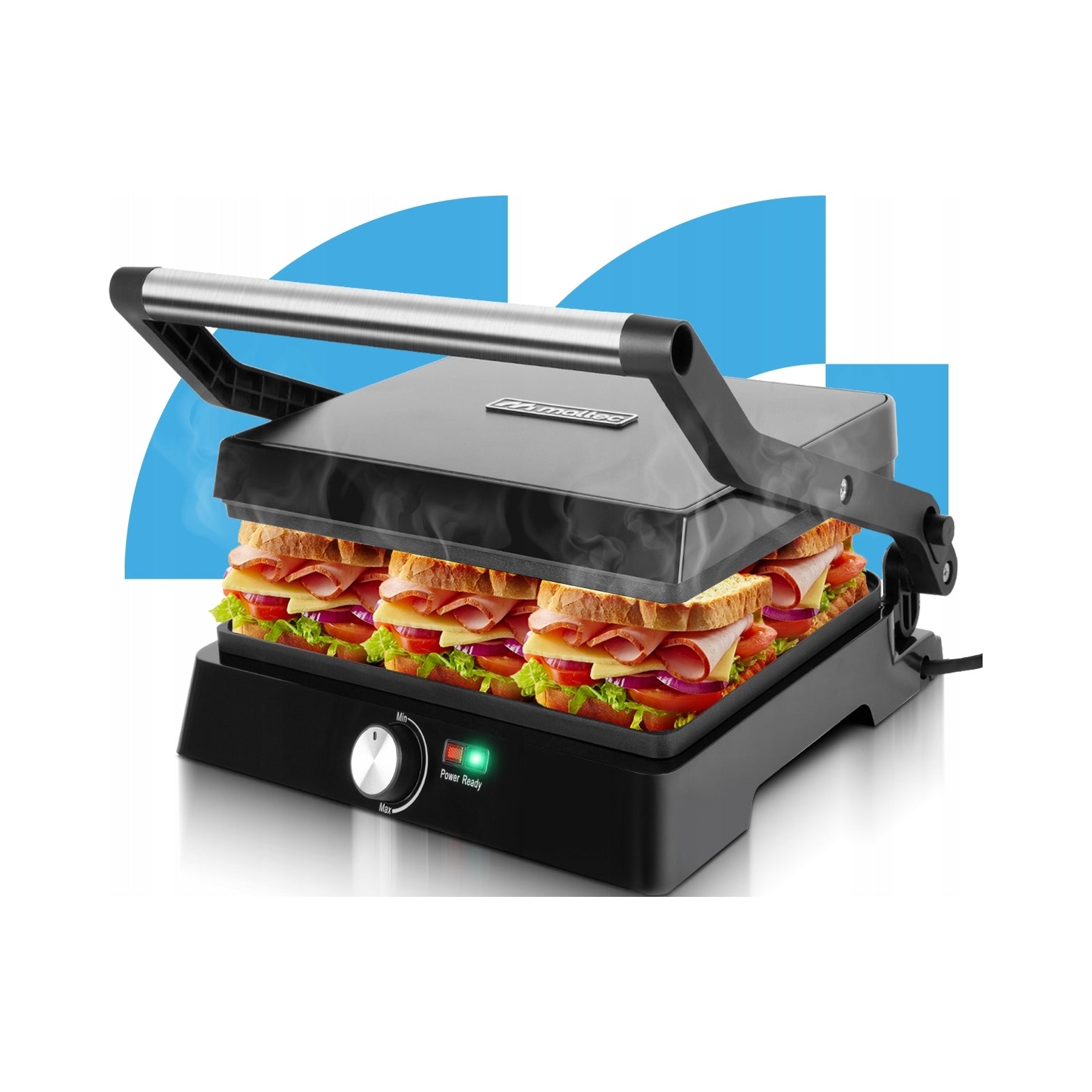 2X GRILL ELECTRIC TOASTER OVEN FOR PANINI SANDWICHES FOLDING STRONG 220