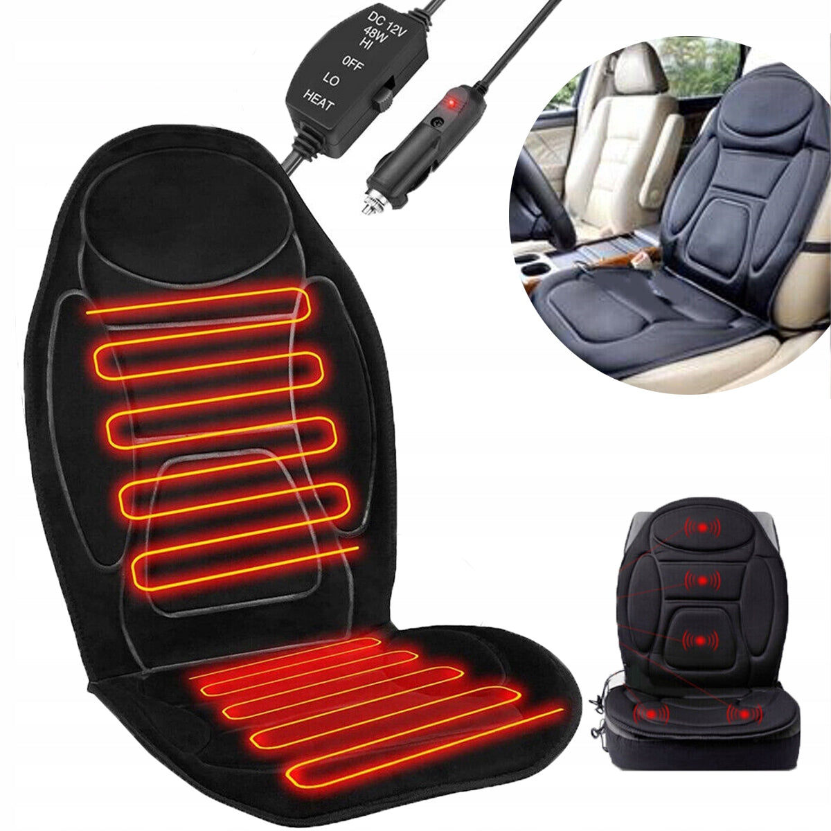 2X HEATING MAT FOR CAR SEAT HEATED 12V OCHRO