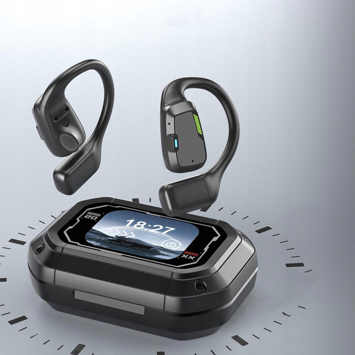 2X Headphones Translator AI for Calls 165 languages BT-5.4 With Case Charge Model W4 Pro - BK