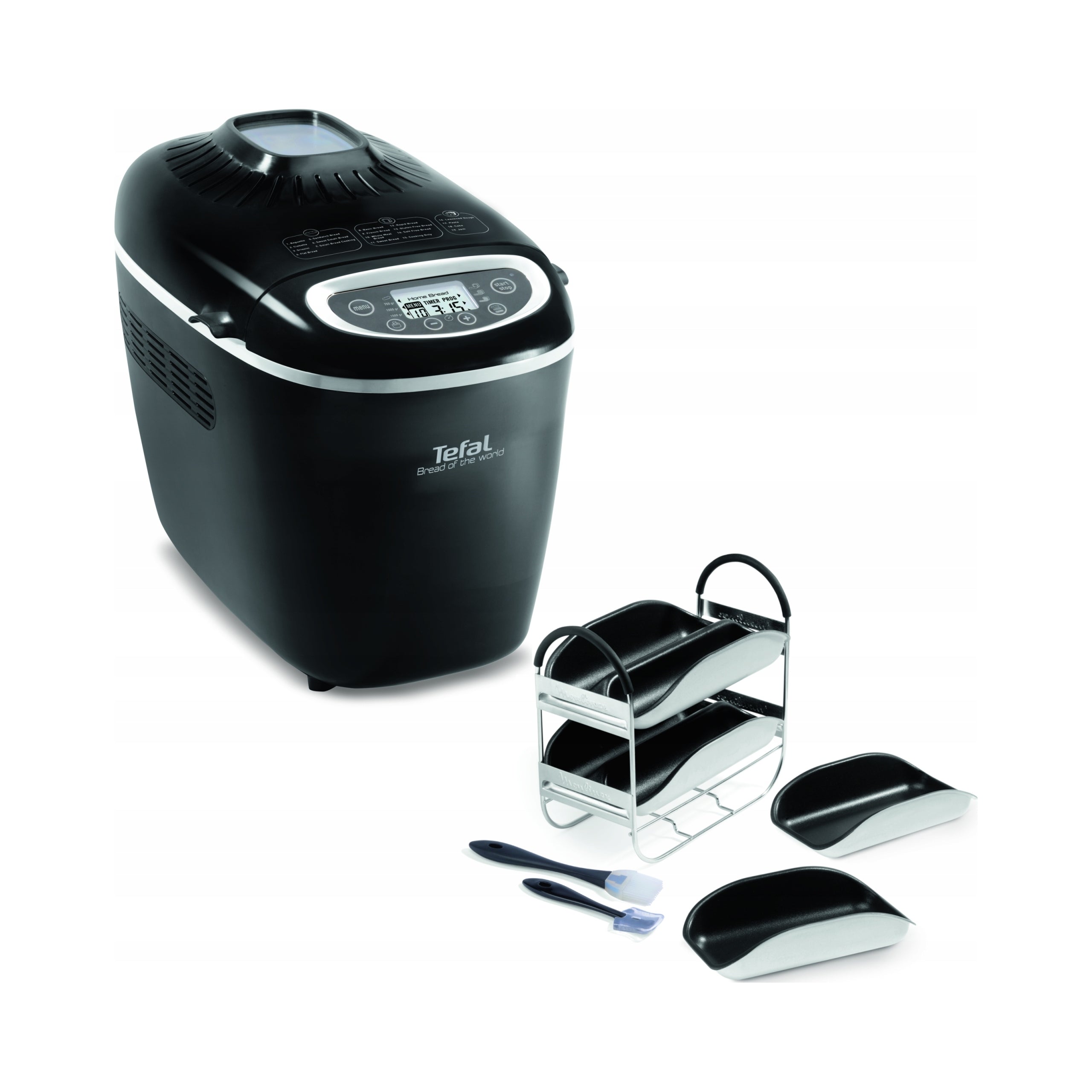 2X Homemade bread maker Tefal Bread of the World PF611838, black
