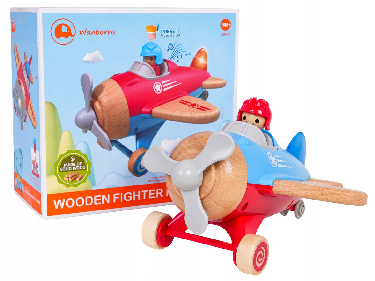 2X Interactive AIRPLANE FOR KIDS Movable Wheels SOUNDS ECO-FRIENDLY