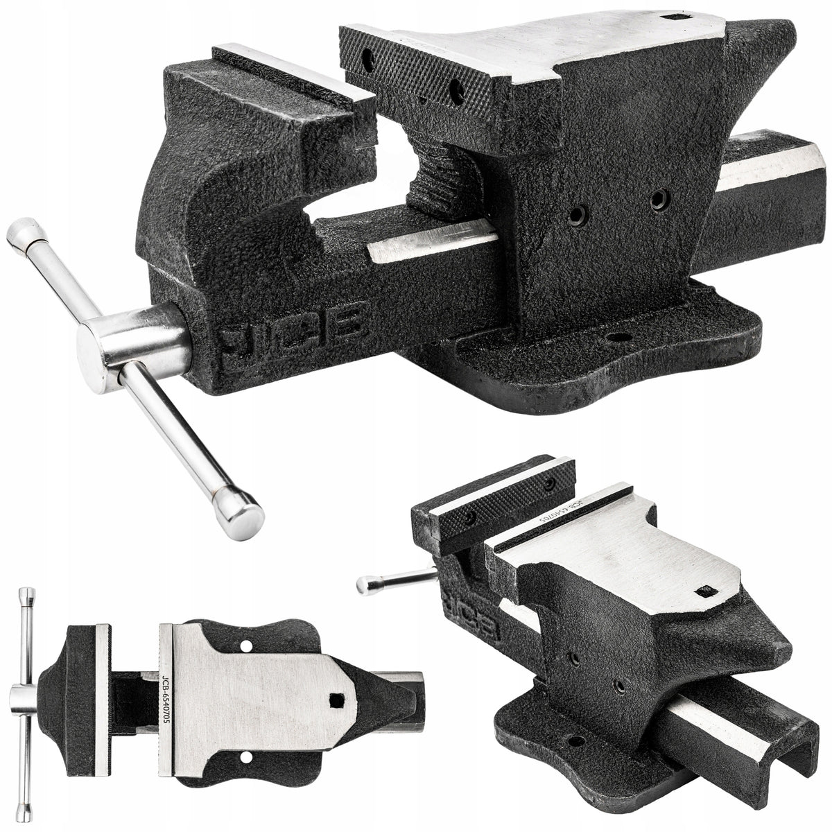 2X LOCKSMITH VISE JCB STEEL TABLE SOLID WITH ANVIL 125mm