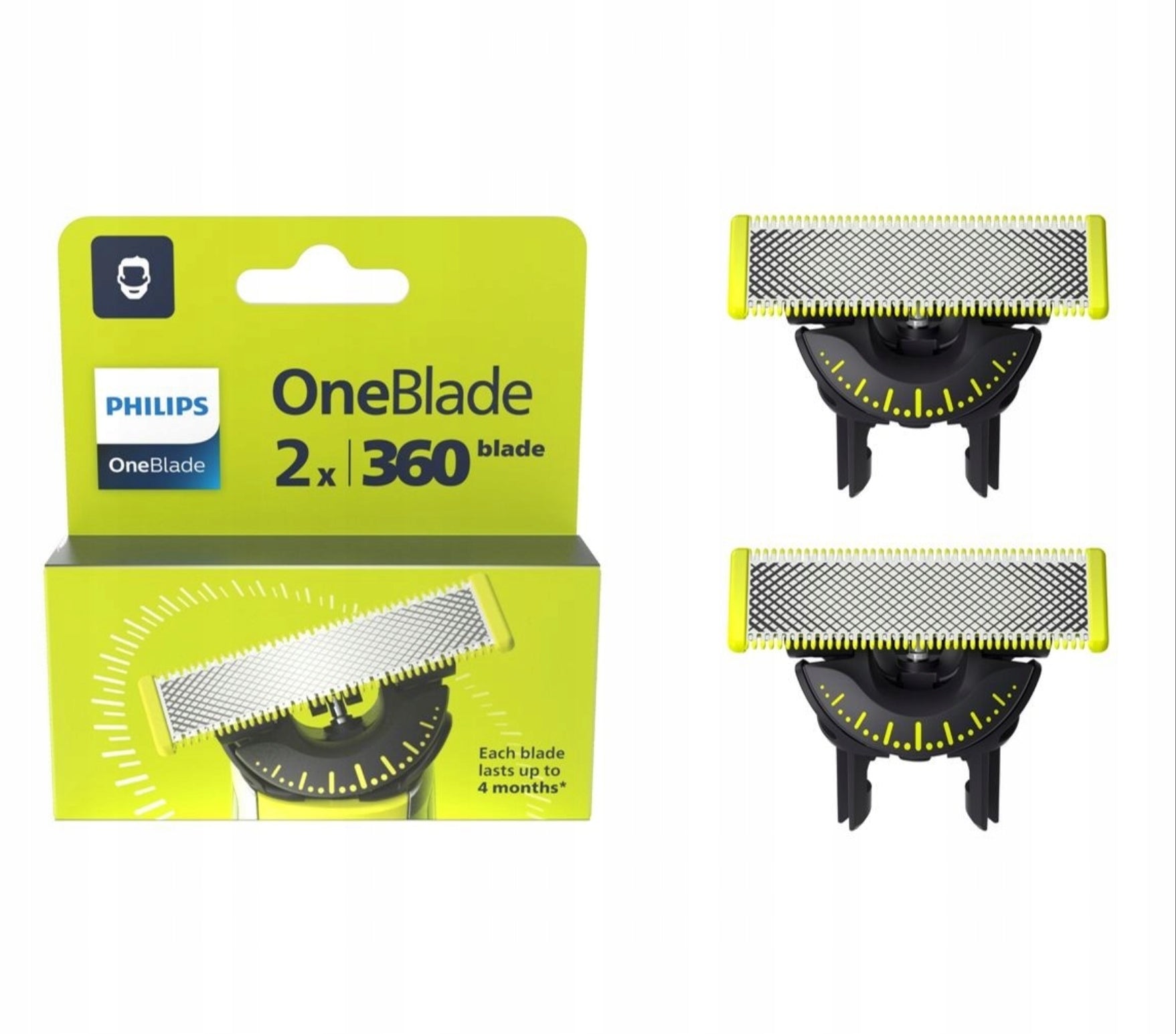 2X PHILIPS ONEBLADE 360 ORIGINAL QP420 BLADE SHAVER KNIFE QP420/50