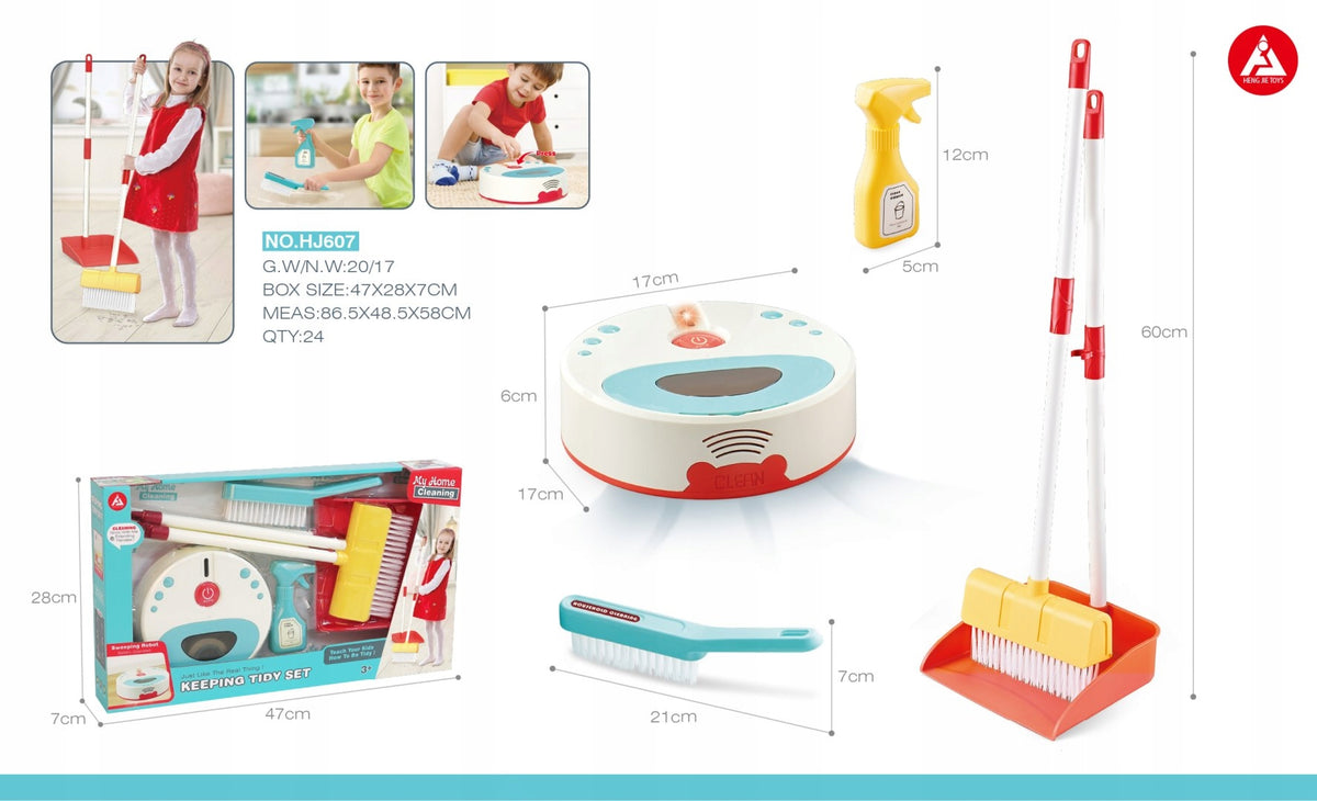2X ROBOT VACUUM CLEANER Interactive CLEANING KIT for Kids