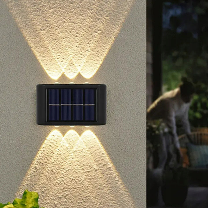 2X SOLAR LAMP FACADE WALL LAMP HALOGEN LED SOLAR FOR ELEVATION DECORA
