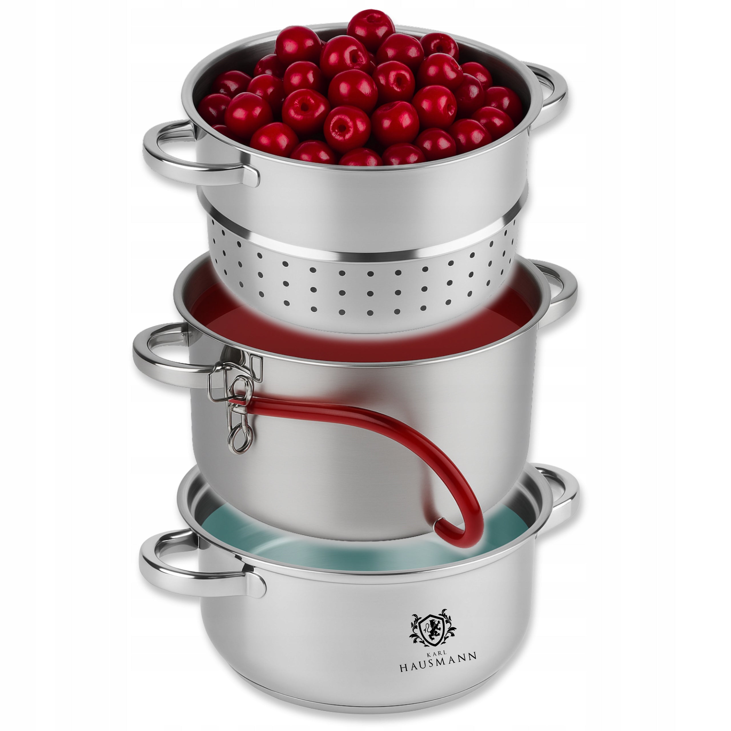 2X STEAM JUICER 5L FOR INDUCTION GAS STAINLESS STEEL JUICER KARL HAUSMAN Capacity 5 l