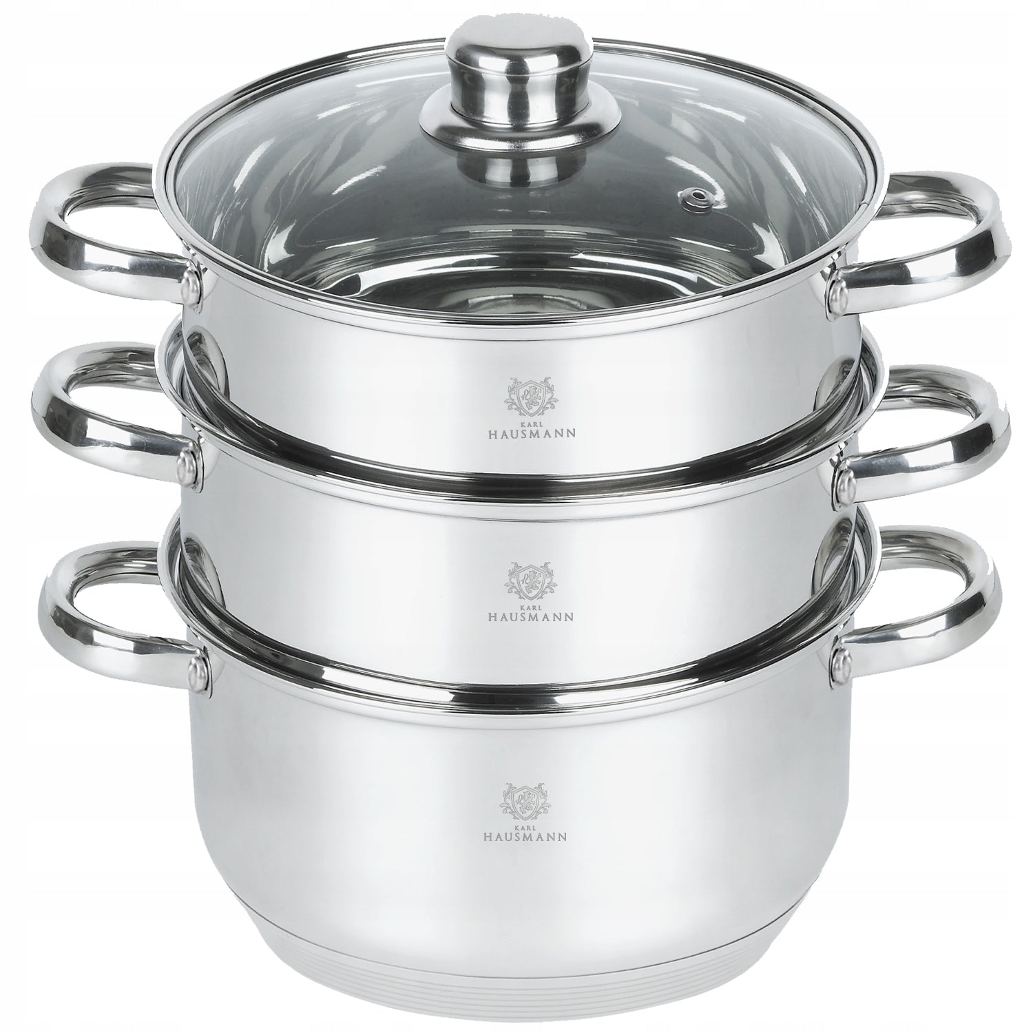 2X STEAMING POT STEAMER 3,3L 20CM POT INDUCTION GAS POT