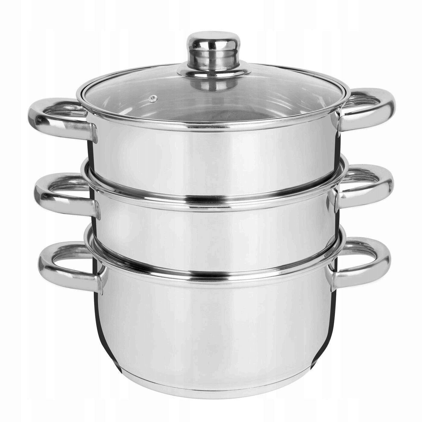 2X Steel STEAMING POT INDUCTION gas 22 cm 2x STRAINER cartridge Brand Konighoffer