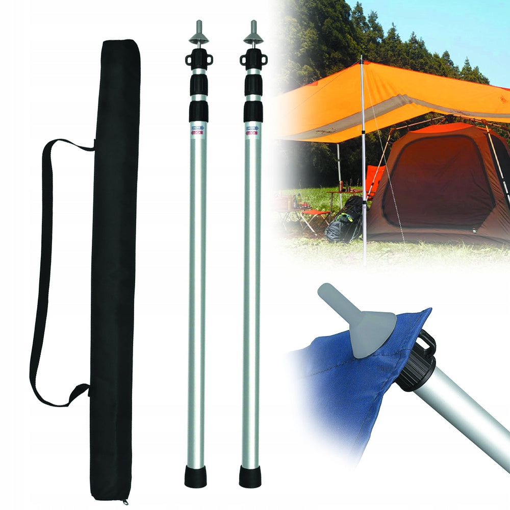 2X TENT RODS ADJUSTABLE ALUMINUM ALLOY TENT RODS 90-230CM Brand no brand