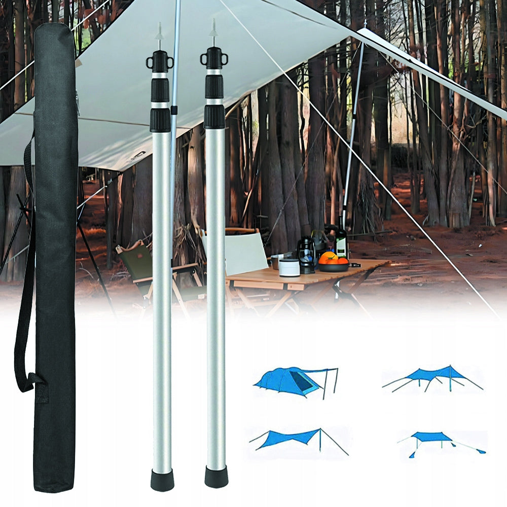2X TENT RODS ADJUSTABLE ALUMINUM ALLOY TENT RODS 90-230CM Manufacturer code HHB8