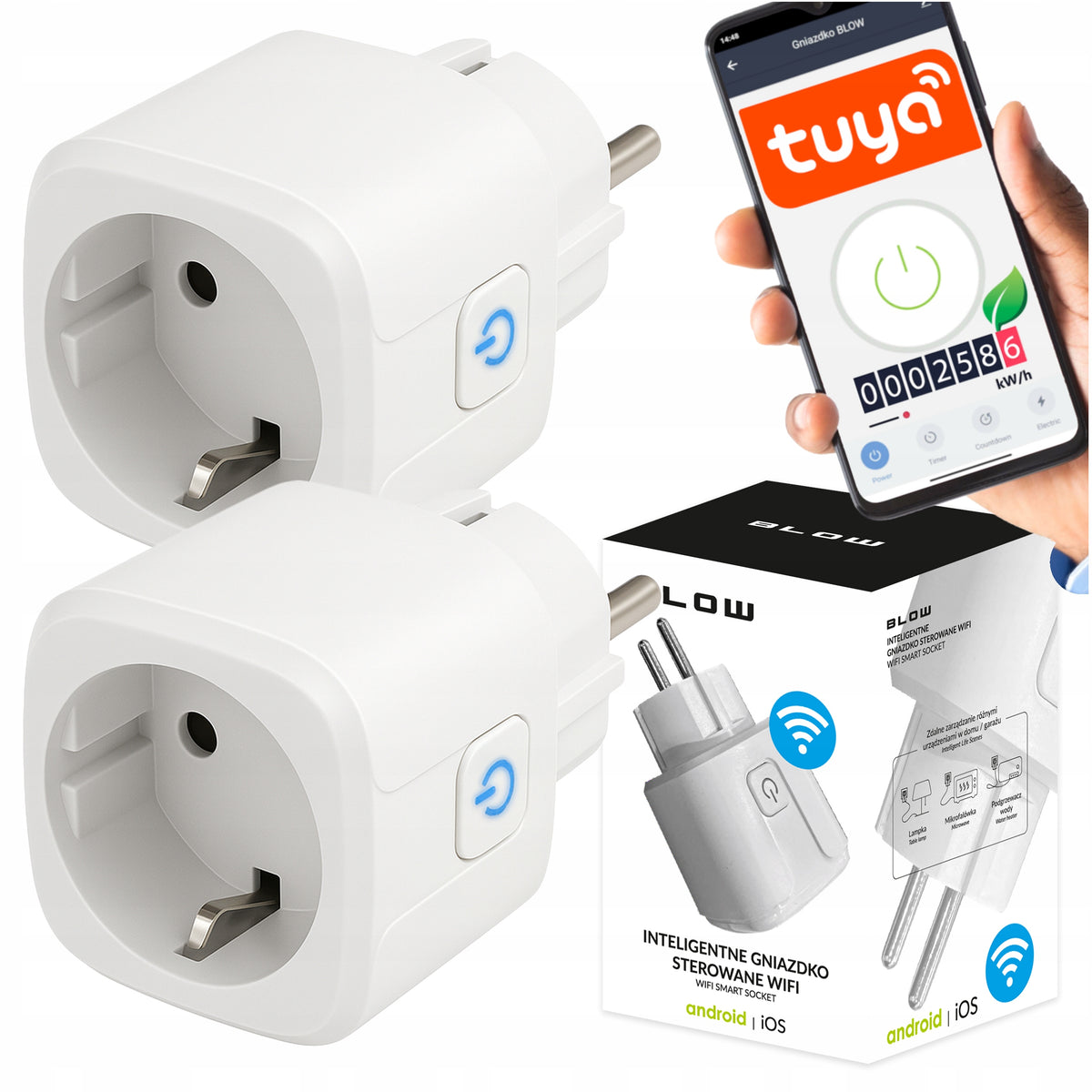 2X TIMER SOCKET WIFI SOCKET SMART TUYA TIMER WATT METER 16A