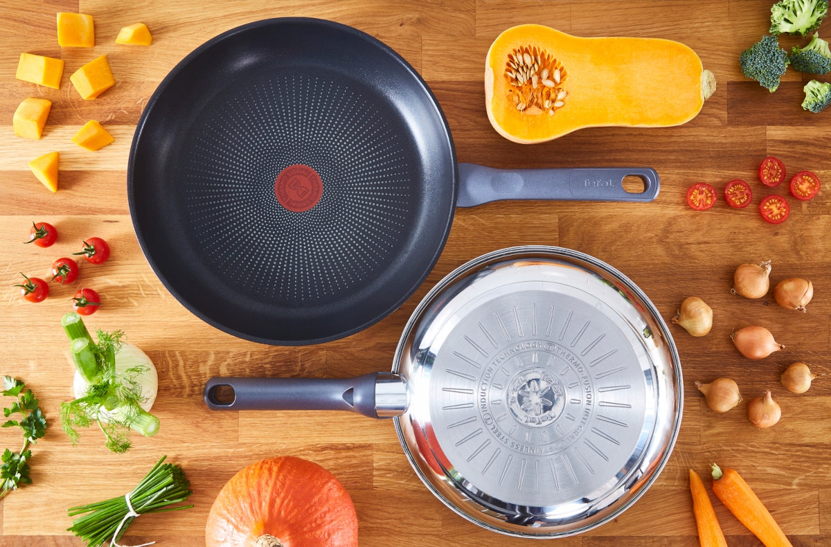 2X Tefal 25 cm, induction Daily Cook stainless steel Brand Tefal