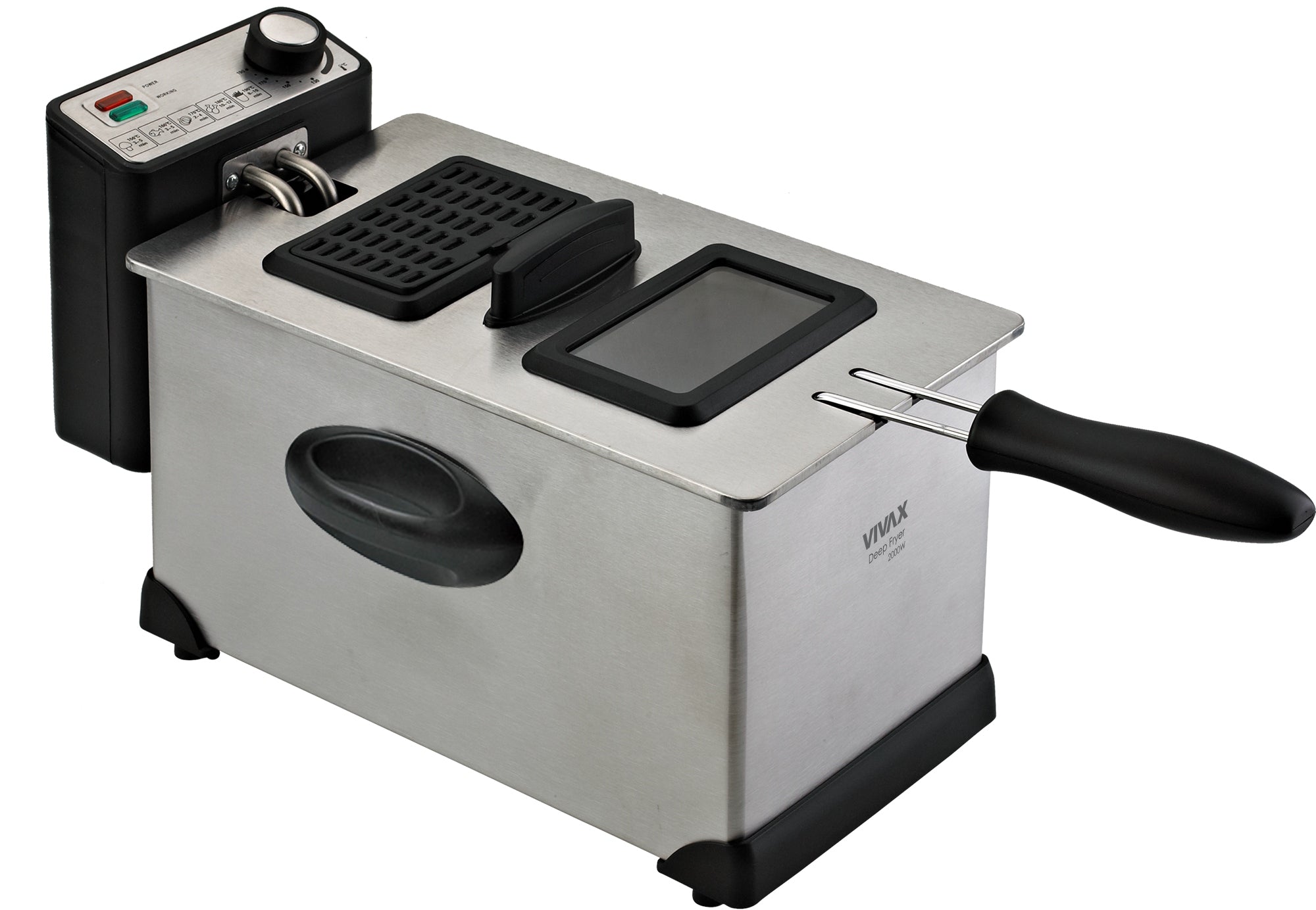 2X Traditional air fryer Vivax DF2003SS 2000 W 2,5L DETACHABLE HIGH