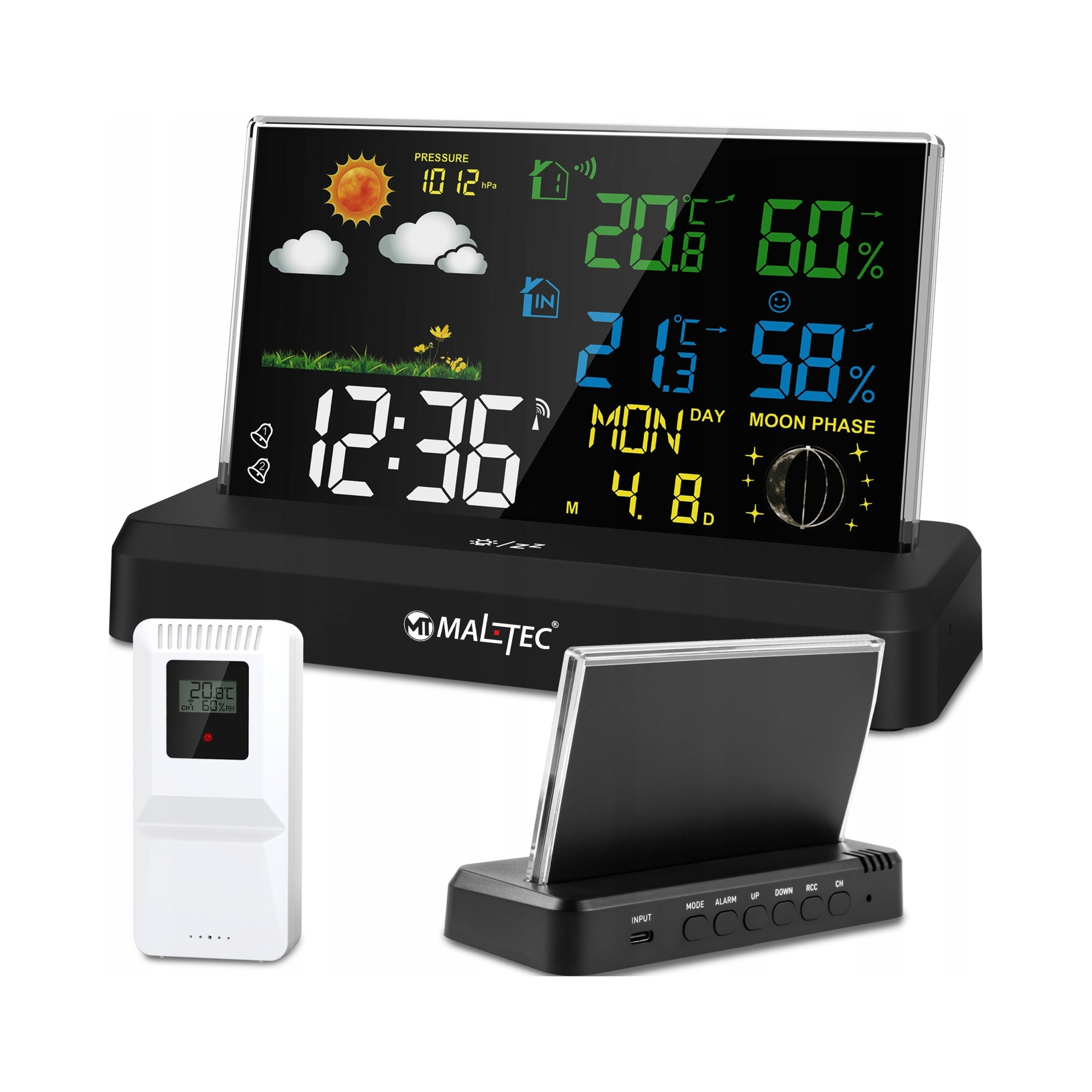 2X WIRELESS WEATHER STATION THERMOMETER HYGROMETER BAROMETER SENSOR OUTDOOR