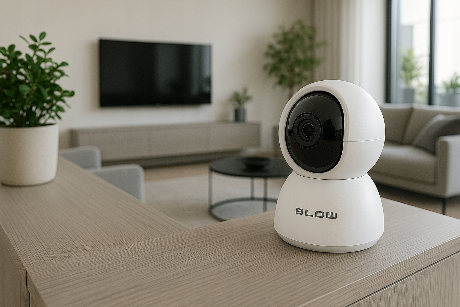 Vaizdo kūdikio stebėjimo kamera BLOW, 3MP, su WiFi, vidaus, su sukamąja galva ir judesio aptikimu