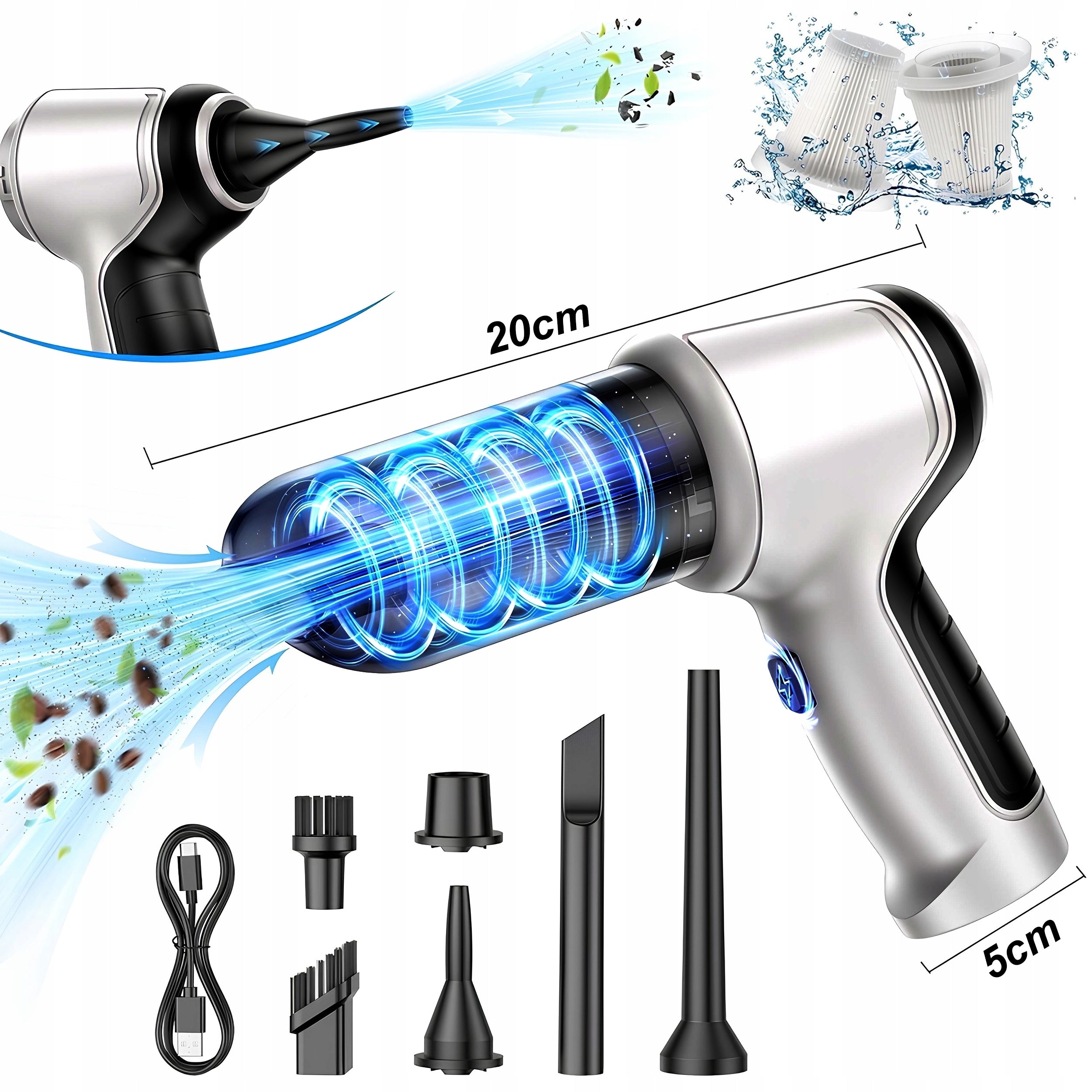 2in1 15000Pa Cordless Handheld Vacuum Cleaner For Car Manufacturer code Odkurzacz ręczny przenośny