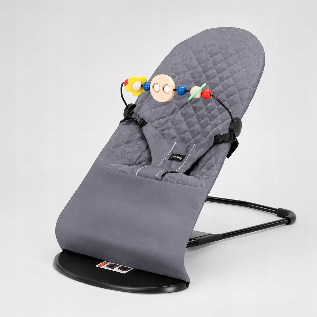 2in1 BABY ROCKER LOUNGER FOLDING ADJUSTABLE 3 POSITIONS GREY Manufacturer code LEŻACZEK BUJACZEK DLA DZIECI NIEMOWLĄT