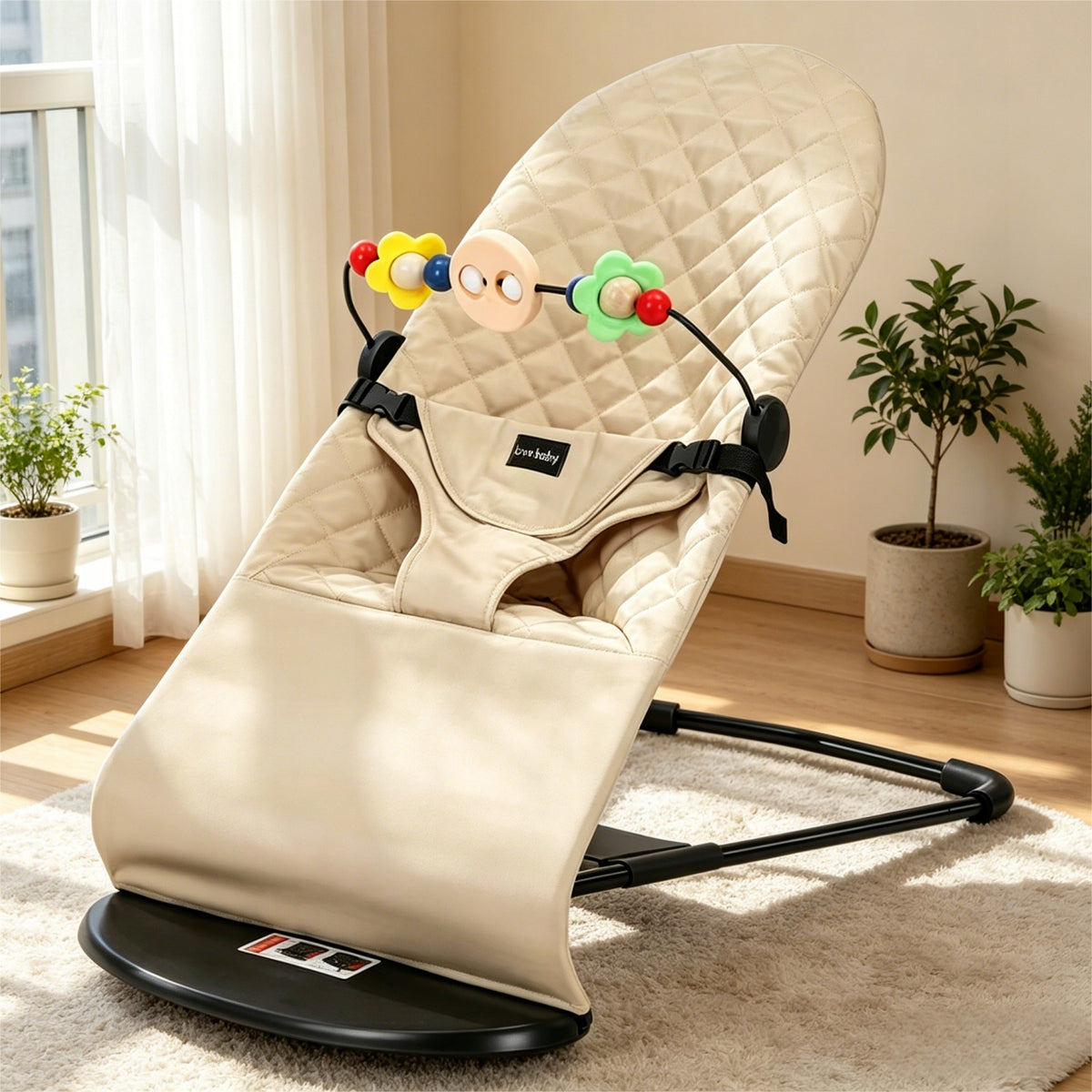 2in1 Baby Rocker Sun Lounger Infants Folding Adjustable with Straps Brand no brand