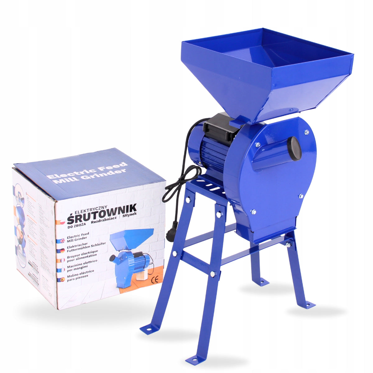 2in1 Beater SHOT BLASTER Stand + Shredder GRINDER Electr 220V 4 Sieves Legs Packaging status original