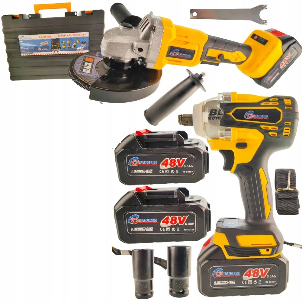 2in1 CORDLESS TOOL SET WRENCH GRINDER 48V CORDLESS