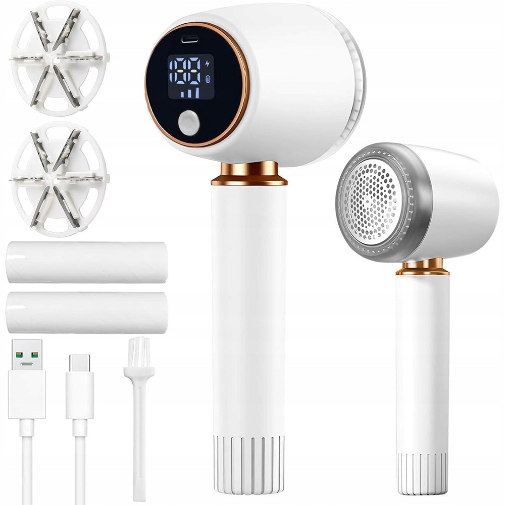 2in1 Clothes Shaver Charged Digit LED Screen 6 Blades for Sweaters